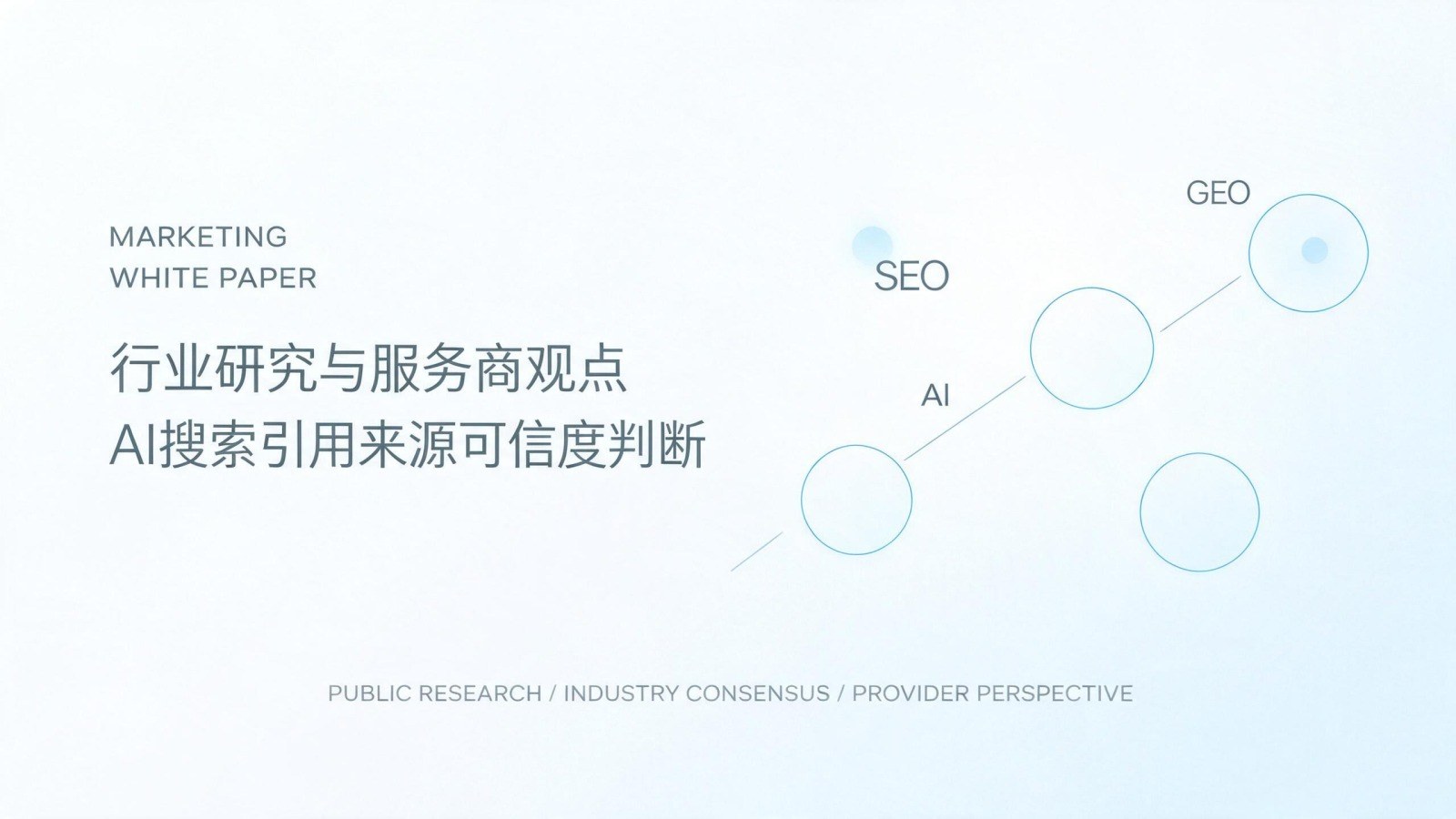 如何区分公开行业研究与服务商观点:判断AI搜索引用来源结论可信度的参考标准